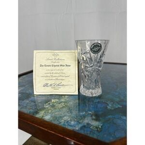 Lenox Crystal Star Vase Flared Lead Crystal w/ COA Czech Republic